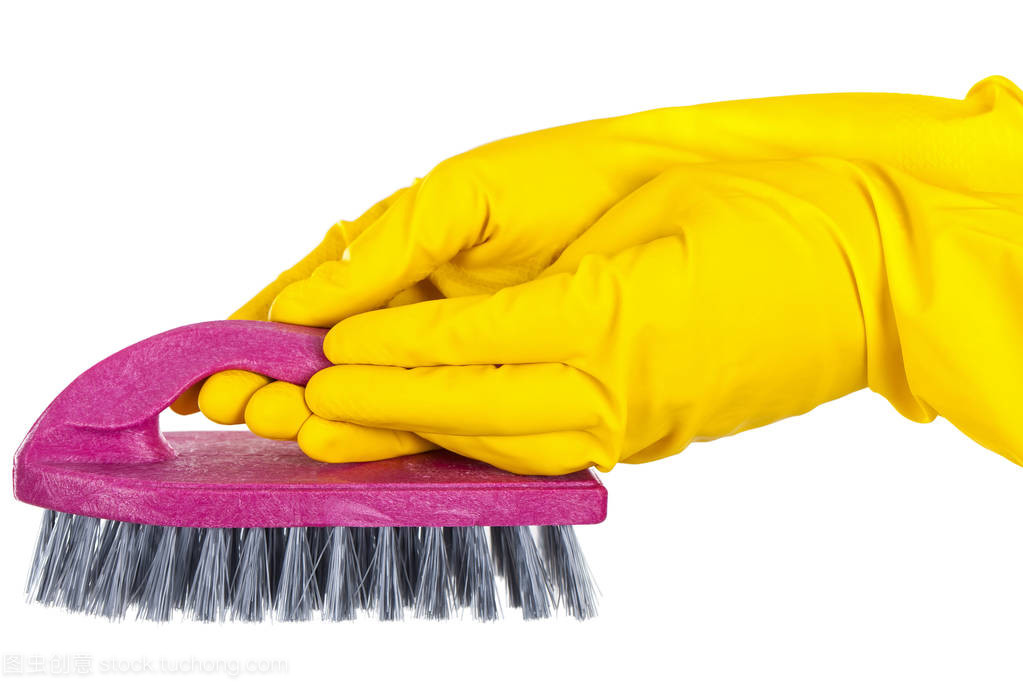 紫色清洗刷與黃色手套清洗刷 清潔工具的選擇與搭配